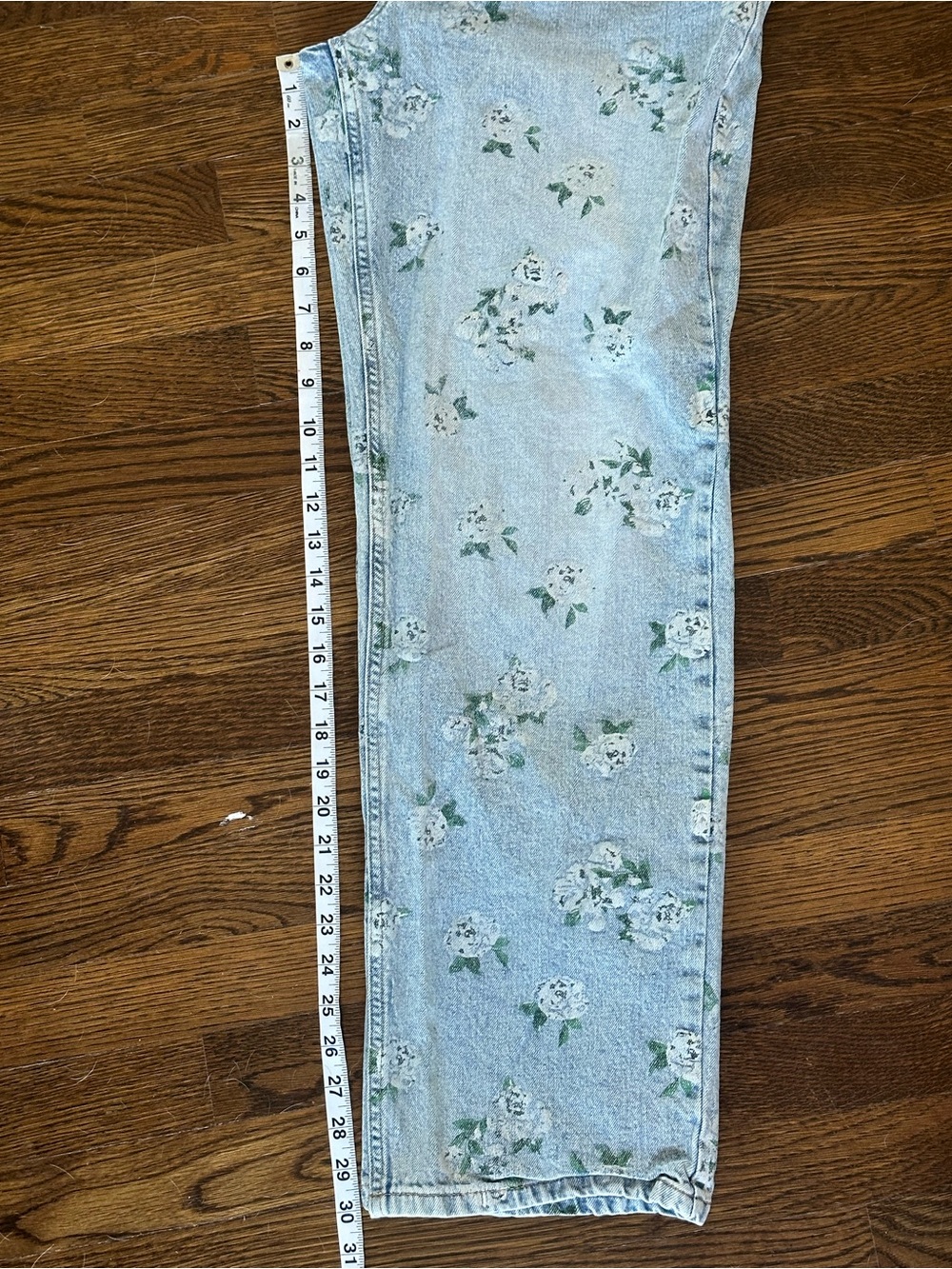 wild fable Light Blue Floral Straight‑Leg Jeans - SIZE 10 - Picture 6 of 6